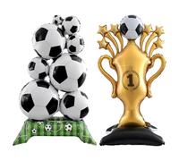 GTYHH 2 Pezzi di Palloncini per Trofei di Calcio, Decorazioni per Feste di Calcio, Forma di Calcio 3D, Grandi Palloncini per Feste, Decorazione di Compleanno per Bambini.
