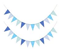 GTYHH 2 Pezzi di Stendardi Blu, Bandiera di Compleanno, Banner di Decorazioni per Matrimoni, Rimorchio A Parete di Sfondo per Banchetti, Scene di Feste. Forniture di Lavoro.