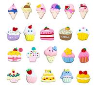 GTYHH 21 Pezzi Di Gioielli A Forma Di Dessert, Gioielli Carini Dei Cartoni Animati, Gioielli Per Ragazze, Gioielli Multiuso, Possono Decorare Custodie Per Cellulari, Accessori Per Capelli E Scarpe