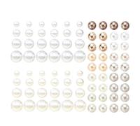 GTYHH 42 Paia di Orecchini di Perle alla Moda, Perle Beige Artificiali, Stile Elee E Semplice, Leggero E Ipoallergenico, Orecchini Casual Quotidiani, Accessori per Banchetti Nuziali.