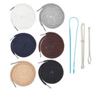 GTYHH 6 Pezzi di Cordoncini Colorati, 1 Infilatore E 2 Clip Elastiche, Accessori per Cucire, Ricambio per Cordoncini per Abbigliamento, Accessori per Abbigliamento Fai da Te