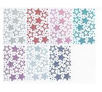 GTYHH 7 Adesivi A Stella A Cinque Punte con Diamanti, Colla Colorata con Paillettes, Materiali Decorativi Fai-da-Te Fatti A Mano, La Nail Art E La Produzione di Biglietti di Auguri.