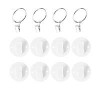 GTYHH 8 Pezzi di Ganci A Parete Bianca E 4 Pezzi di Staffe per Ganci, Clip di Precipitazione della Tenda Doccia, Ganci Semplici per Tende, Accessori per L'Installazione di Tende.