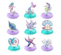 GTYHH 9 Pezzi di Decorazioni Tematiche Marine, Ornamenti Creativi E Interessanti, Accessori per Feste per Bambini, Accessori per Feste di Compleanno, Disposizione delle Scene delle Feste.