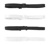 GTYHH Auto Superiore Da 4 Pezzi, Cintura A Maglietta, Elastico Regolabile, Cintura A Bottone, Accessori Per Abbigliamento Per Ragazze (Nero, Bianco).