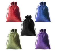 GTYHH Borsa in Velluto Dorato da 5 Pezzi, Custodia per Gioielli con Coulisse, Custodia per Caramelle per Feste di Matrimonio, Custodia per La Protezione dei Gioielli.