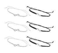 GTYHH Braccialetti Intrecciati in 6 Pezzi, Braccialetti Personalizzati Creativi, Braccialetti Regolabili, Braccialetti per Coppie, Braccialetti Dell'Amicizia, Braccialetti Regalo