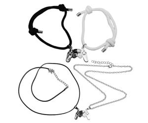 GTYHH Braccialetti per Coppie in 2 Pezzi, Collane per Coppie in 2 Pezzi, Braccialetti per Coppie Abbinati, Braccialetti per Coppie Magnetiche, Braccialetti per Migliori Amici