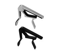 GTYHH Capotasti per Chitarra in Metallo da 2 Pezzi, Accessori per Strumenti Musicali, Capotasti per Chitarra, Strumenti per Strumenti Musicali (Argento, Nero).