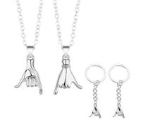 GTYHH Collana di Coppia Divaricatore 2 Pezzi, Portachiavi Divaricatore 2 Pezzi, Collana di Coppia Abbinata, Collana di Relazione di Coppia, Collana di Coppia per Lui E Lei