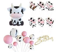 GTYHH Inserti A Sfera da 10 Pezzi, Inserto Mucca da 1 Pezzo E Inserti Piccoli da 12 Pezzi, Decorazioni Creative per Torte, Forniture per Feste di Compleanno