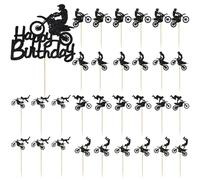 GTYHH Inserti per Torta A Tema Motociclistico da 31 Pezzi, Decorazioni per Torte, Inserti per Torte Personalizzati Creativi, Accessori per Torte