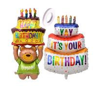 GTYHH Palloncini per Torte di Compleanno da 2 Pezzi E Nastro Bianco da 1 Pezzo, Palloncini per Torte Gonfiabili, Decorazioni per Feste di Compleanno, Adatti per Feste di Compleanno.