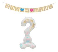 GTYHH Palloncino di Annuncio di Genere da 1 Pezzo E Bandiera da 1 Pezzo, Decorazione per Ragazzi E Ragazze, Disposizione dei Palloncini per Feste per Bambini, Puntelli di Annuncio di Genere Creativo.