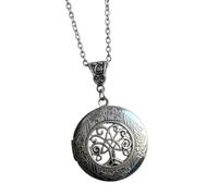 GTYLF Collana artistica con triquetra e albero progettata con uno scomparto segreto per ricordi, gioielli fotografici