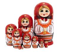 GTYLF Matrioska Russa Nesting Doll Arte Tradizionale Bambole Russe Nesting Set 10 Strati Matrioska in Legno per Bambini Bambole in Legno