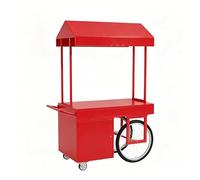 Gtzly Chiosco per Mercato, Banco Portatile con Baldacchino e Ruote Bloccabili, Stand Mobile per Snacks per Mercati, Fiere di Strada, Festival ed Eventi(Red,39x28x79in/100x70x200cm)