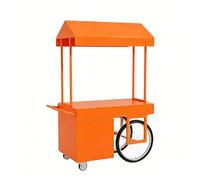 Gtzly Chiosco per Mercato, Banco Portatile con Baldacchino e Ruote Bloccabili, Stand Mobile per Snacks per Mercati, Fiere di Strada, Festival ed Eventi(Orange,39x28x79in/100x70x200cm)