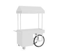 Gtzly Chiosco per Mercato, Banco Portatile con Baldacchino e Ruote Bloccabili, Stand Mobile per Snacks per Mercati, Fiere di Strada, Festival ed Eventi(White,39x28x79in/100x70x200cm)