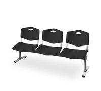 Gtzly Panca per Sala d’Attesa, Panca per Squadra & Riserva di Stadio, Sedia da Parco Comoda & Resistente per Esterno, per Hall, Patio e Concerti(Black,165 * 50 * 78cm/65 * 20 * 31in)