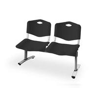 Gtzly Panca per Sala d’Attesa, Panca per Squadra & Riserva di Stadio, Sedia da Parco Comoda & Resistente per Esterno, per Hall, Patio e Concerti(Black,97 * 50 * 78cm/38 * 20 * 31in)