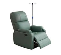 Gtzly Poltrona per Flebotomia Totalmente Reclinabile, Sedie Sala d'Attesa Medica con Asta per Flebo, Seduta da Ricezione Imbottita Morbida per Sala d'Attesa, Cliniche(Green)