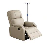 Gtzly Poltrona per Flebotomia Totalmente Reclinabile, Sedie Sala d'Attesa Medica con Asta per Flebo, Seduta da Ricezione Imbottita Morbida per Sala d'Attesa, Cliniche(Beige)