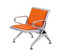 Gtzly Sedie Sala d'Aspetto con Schienali e Braccioli, Edute Ufficio & Panca per Sala d’Attesa in Pelle PU, Seduta per Aeroporto, Ufficio, Banca e Ospedale(Orange,65x64x78cm/26x25x31in)