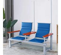 Gtzly Sedie Sala d'Aspetto, Sedia per Perfusione con Braccioli e Cornice in Acciaio, Panca di Hall per Sedia di Flebotomia, Panchina per Reception per Laboratori(Blue,151x73x92cm/59x29x36in)