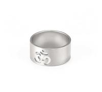 Gu Feng Anelli per Uomo e Donna Yoga Symbol OM Anelli in Acciaio Inox