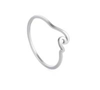 Gu Feng Anello in acciaio inox semplice e generoso e versatile a forma di onda