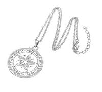 Gu Feng Doppio Lato Fascino Talismano di Venere Amore Pentacolo Chiave di Salomone Ciondolo Collana Wicca Collana Gioielli di Moda