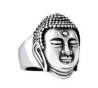 Gu Feng Gioielli in acciaio inox titanio Shakyamuni Buddha testa anelli da uomo gioielli per la mano