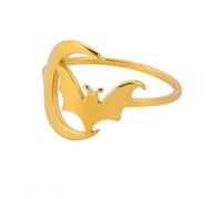 Gu Feng Punk Gotico Luna Pipistrello Anello In Acciaio Inox Delle Donne Anelli Delle Dita Hip Hop Animali Gioielli Regalo CosplayAccessori