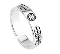 Gu Feng Retro semplice coppia anelli di apertura ancora timone cavi gioielli da uomo e da donna