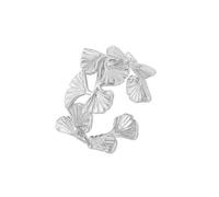 Gu Feng Semplice anello di ginkgo cavo moda individuale versatile temperamento anello donna