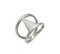 Gu Feng Semplice Moda Personalità Geometrica Triangolo Forma Anello Titanio Gioielli In Acciaio