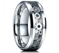 Gu Feng Steampunk Vintage Argento Colore Uomo Anello