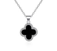 Gu Feng Temperamento collana in argento trifoglio clavicola catena