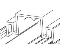 GU-ITALIA Binario HS 934 937 di scorrimento guida superiore col. ARGENTO