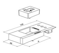 Gu Thermo Step Telaio connettore angolare del set sotto iv68; 1 Set