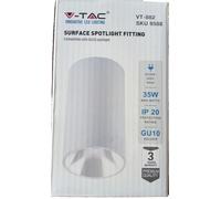 GU10 Fitting Round White + White cilindro esterno