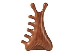 Gua Sha cuoio capelluto multifunzionale for sbloccare i meridiani, pettine da massaggio, viso e occhi in legno di sandalo(Choose 01)