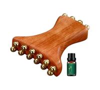 Gua Sha Facciale Strumento Massaggiante in Rame e Legno
