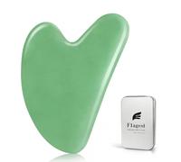 Gua Sha Facial Tools -Gua Sha Stone -Nature Jade Stone Guasha Massage Tool - Nature Jade Stone for Scraping Facial and SPA Acupuncture Therapy -Heart Shape Jade Trigger Point Treatment on Face (Jade)