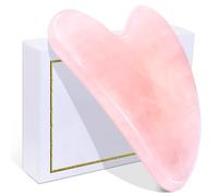 Gua Sha Giada Naturale - Massaggiatore Viso Rilassante e Rimodellante per la Vostra Pelle,Kit Rullo di Giada di Anti-invecchiamento Naturale per Occhi, Viso, Collo