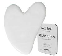 Gua Sha Jade Tool - Pietra di giada naturale per massaggio viso, occhi, collo, cura della pelle, regalo per donne e uomini (bianco)