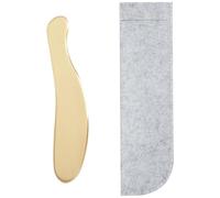 Gua Sha Massaggiatore in Ottone Acciaio Inox, Raschietto Strumento per il Viso, Utile Per Skincare e Cura Della Pelle, Aiuta a Ridurre le Rughe e Modellare la Mandibola, Ideale per Viso Collo Corpo