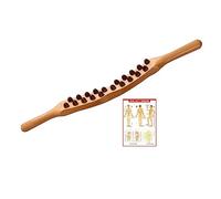 Gua Sha Raschiare Strumento di Massaggio con Punti di Digitopressione Poster Grafico per il Colore del Legno Corpo