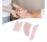 Gua Sha Scraper, set di 3 strumenti per la cura della pelle di giada Gua Sha per massaggiare la giada Gua Sha, per viso, occhi, collo e corpo